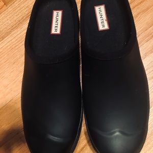 HUNTER Size 11 43 black Clog Slide on shoes